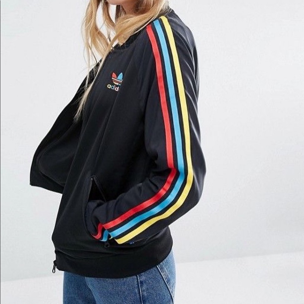 Adidas Primary Color Track Jacket (RARE)